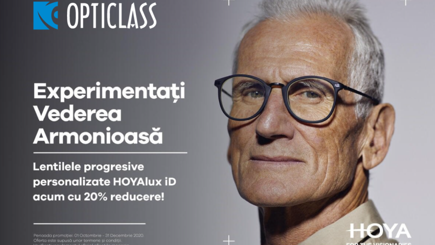 Lentilele progresive personalizate HOYAlux iD PAL au acum o REDUCERE de 20%